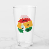 Juneteenth Glass - Afro Woman Glas (Achterkant)
