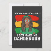 Juneteenth Glasses Locs maken me gevaarlijk Kaart (Voorkant)