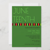 Juneteenth Green Black Red Freedom Verticaal Kaart (Voorkant)