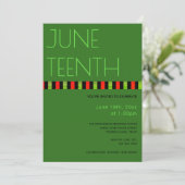 Juneteenth Green Black Red Freedom Verticaal Kaart (Staand voorkant)