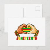 Juneteenth Heart Briefkaart (Voorkant / Achterkant)