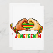 Juneteenth Heart Kaart (Voorkant / Achterkant)