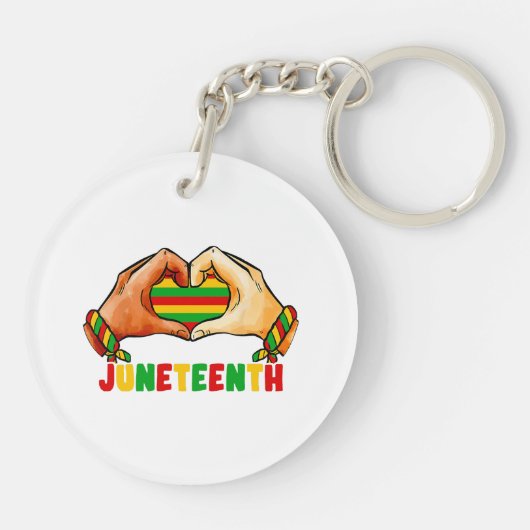 Juneteenth Heart Sleutelhanger (Achterkant)