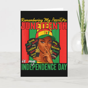 Juneteenth Herinneren Aan Mijn Voorouders Zwarte V Kaart