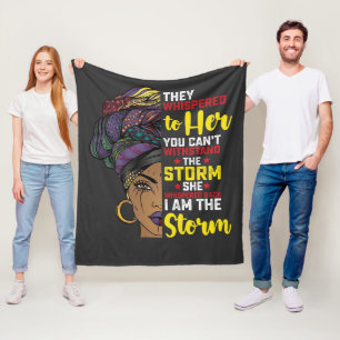 Juneteenth Ik Ben De Storm Melanin Zwart Meisje Fleece Deken