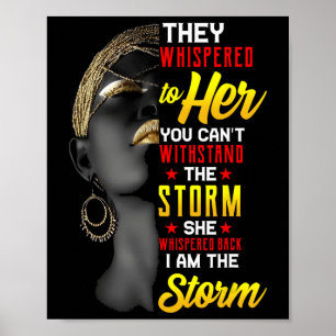 Juneteenth Ik ben het Storm Black Women Black Hist Poster