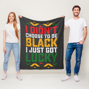 Juneteenth Ik heb niet gekozen om zwart te zijn Fleece Deken