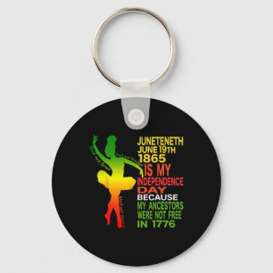 Juneteenth Independence Danser Zwart Meisje Baller Sleutelhanger