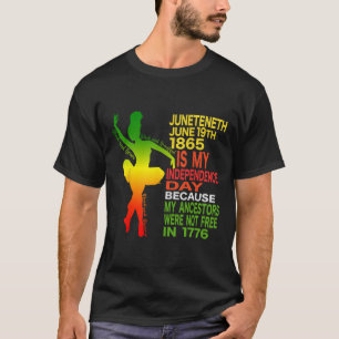 Juneteenth Independence Danser Zwart Meisje Baller T-shirt