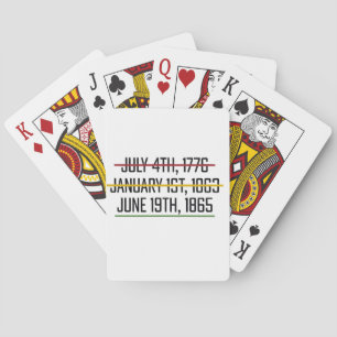 Juneteenth Independence Day Black History Pokerkaarten