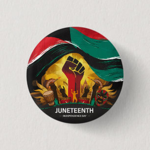 Juneteenth Independence Day Vinyl Ronde Button 3,2 Cm