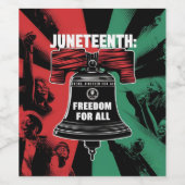 Juneteenth is Freedom for All Liberty Bell Wijn Etiket (Enkel label)