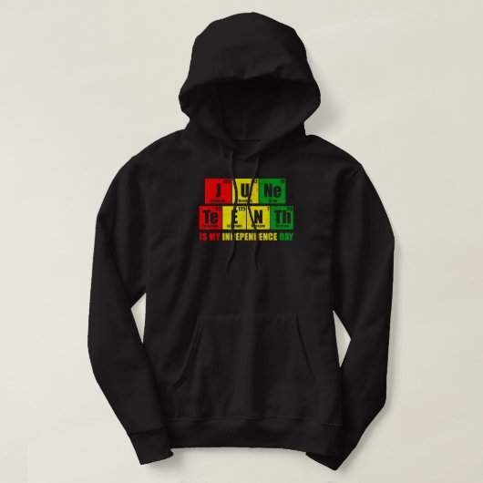 Juneteenth is mijn Onafhankelijkheidsdag 1865 peri Hoodie (Design voorkant)