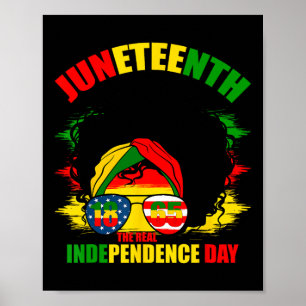 Juneteenth is mijn Onafhankelijkheidsdag moedige z Poster