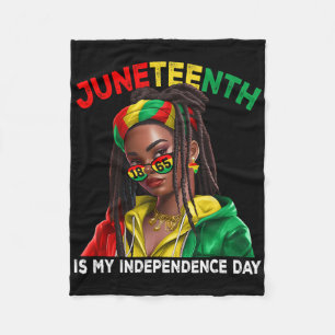 Juneteenth Is Mijn Onafhankelijkheidsdag Zwarte Me Fleece Deken