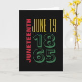 Juneteenth June 19 1865 Typografie Black History Kaart (Gele Bloem)