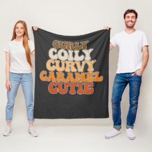 Juneteenth Krullende Kronkelende Kromme Karamel Mo Fleece Deken