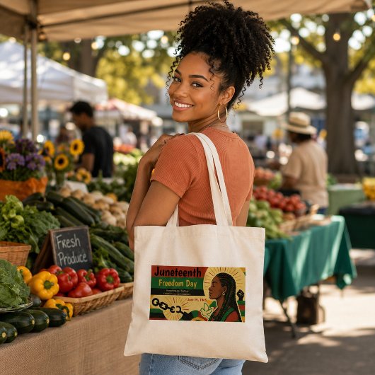 Juneteenth Kunst & Verklaring van Bevrijding Tote Bag
