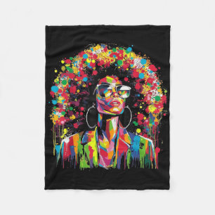 Juneteenth Ladies Freedom 19th 1865 voor vrouwelij Fleece Deken