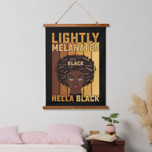 Juneteenth Licht Gelaatineerde Hella Zwarte Melani Hangend Wandkleed