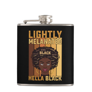 Juneteenth Licht Gemelaniseerd Hella Zwart Melanin Heupfles