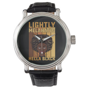 Juneteenth Licht Gemelaniseerd Hella Zwart Melanin Horloge