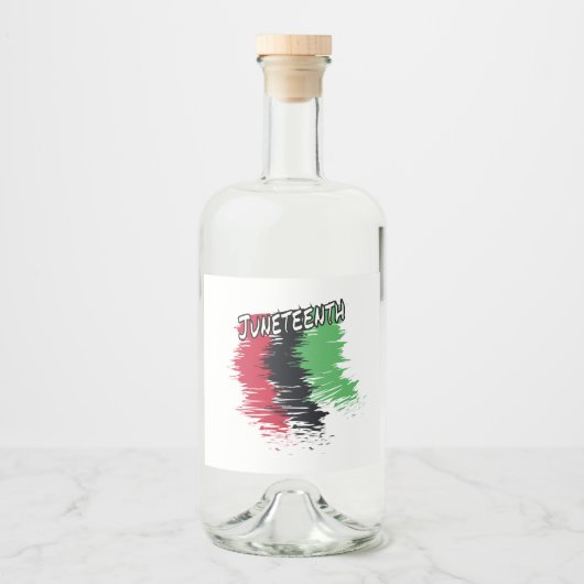 Juneteenth Likeurfles Etiket (Voorkant)