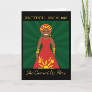 Juneteenth Matriarch Moederdagkaart Feestdagen Kaart