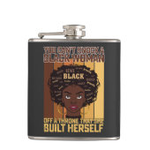 Juneteenth Melanin kan geen zwarte vrouw slaan Heupfles (Voorkant)