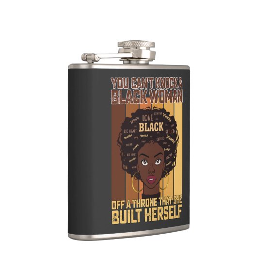 Juneteenth Melanin kan geen zwarte vrouw slaan Heupfles (Rechts)