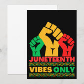 Juneteenth Melanin Mannen Vrouwen Kinder Kaart (Voorkant / Achterkant)