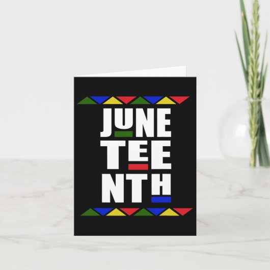 Juneteenth Onafhankelijkheidsdag Retro Feest Kaart (Voorkant)
