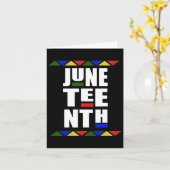 Juneteenth Onafhankelijkheidsdag Retro Feest Kaart (Gele Bloem)