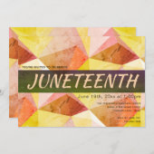 Juneteenth Oranje Gele Abstracte Vrijheid Kaart (Voorkant / Achterkant)