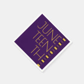 Juneteenth Paarse Yellow Celebration servetten (Hoek)