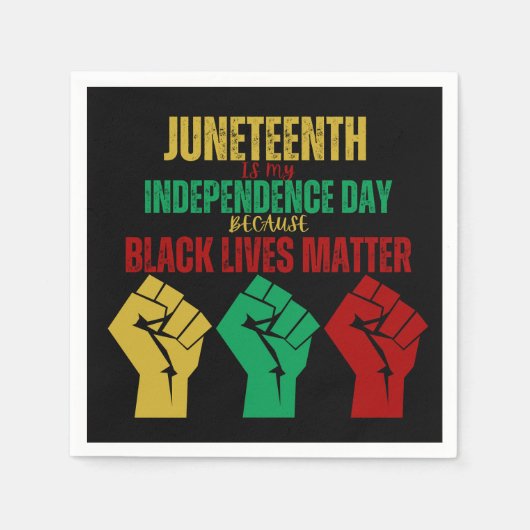 Juneteenth Pan-African Fist Napkin Servet (Voorkant)