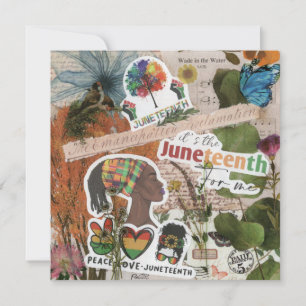 Juneteenth Queen Flat Wenskaart