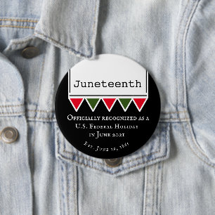 Juneteenth Quote National American Holiday Ronde Button 4,0 Cm