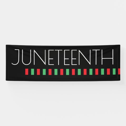 Juneteenth Red Black Freedom Celebration Spandoek (Horizontaal)