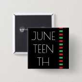 Juneteenth Red Black Freedom Celebration Vierkante Button 5,1 Cm (Voorkant /achterkant)
