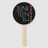Juneteenth Red Black Green Celebration Handwaaier (Achterkant)