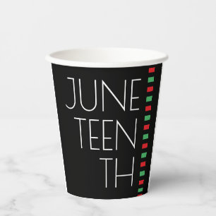 Juneteenth Red Black Green Holiday Papieren Bekers