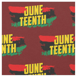 Juneteenth Red Yellow Green Black Paint Stripes Stof