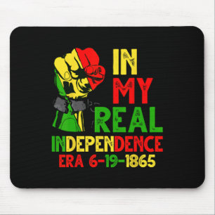 Juneteenth Shirten Vrouwen Mannen in Mijn Echte On Muismat