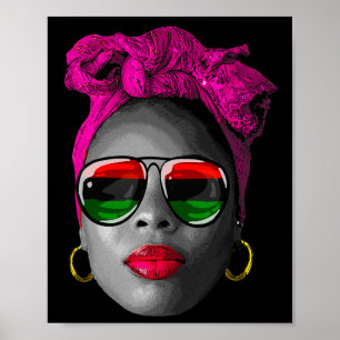 Juneteenth-shirts voor vrouwen Afro poppenkoningin Poster