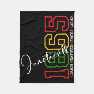 Juneteenth-shirts vrouwen mannen Afro-Amerikaans J Fleece Deken