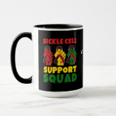 Juneteenth SICKLE CELL SUPPORT SQUAD Aangepast Mok (Links)