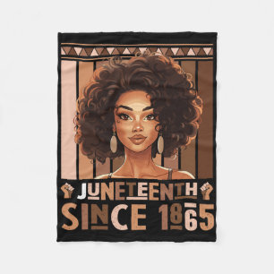 Juneteenth Sinds 1865 Onafhankelijkheidsdag Zwarte Fleece Deken