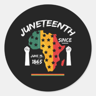 Juneteenth Sinds 19 juni 1865 T-shirt Gratis Ish Ronde Sticker
