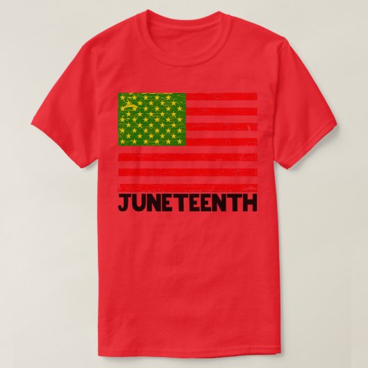 Juneteenth  Stijl Vlag T-shirt (Design voorkant)